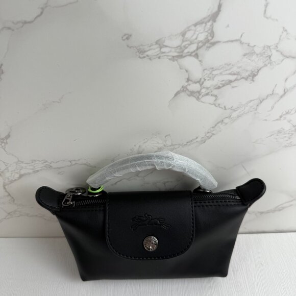 NWT LONGCHAMP LE PLIAGE XTRA XS POUCH Black - Picture 4 of 9